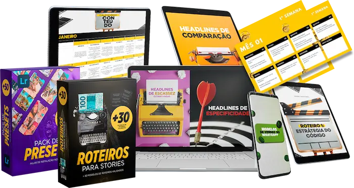 Mockup da Fábrica de Conteúdo Beauty